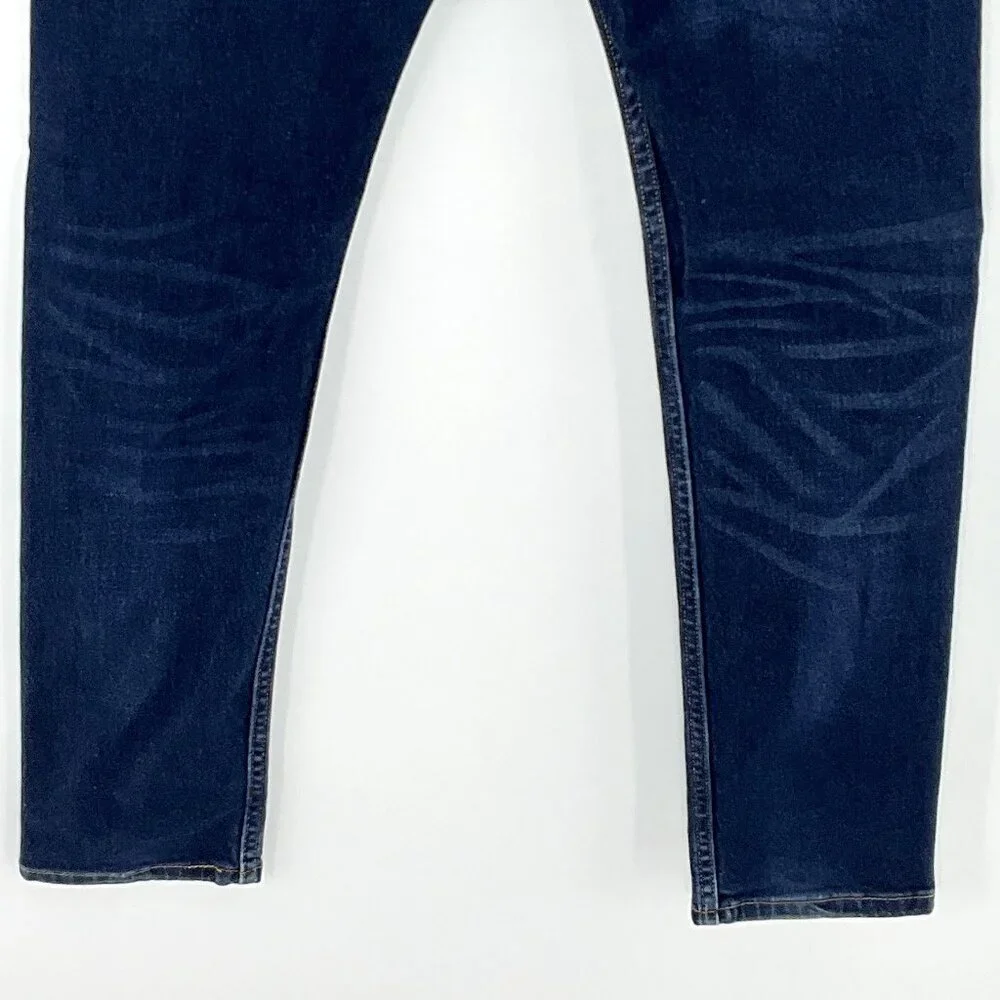 Levis‎ Jeans Mens 31x29 Blue Slim Straight Dark Wash Mid Rise Stretch Denim